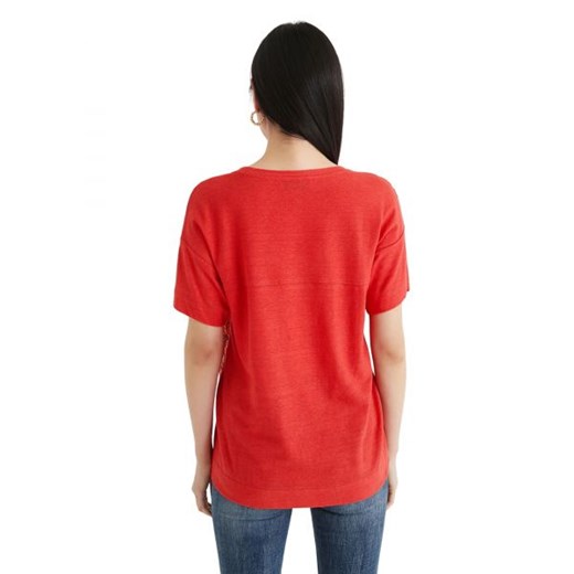 desigual - Desigual T-shirt Kobieta -  LOMBOK  - Czerwony Desigual M Italian Collection