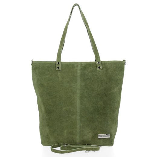 Uniwersalne Torebki Skórzane Shopper Bag renomowanej firmy VITTORIA GOTTI Zielona (kolory) Vittoria Gotti torbs.pl