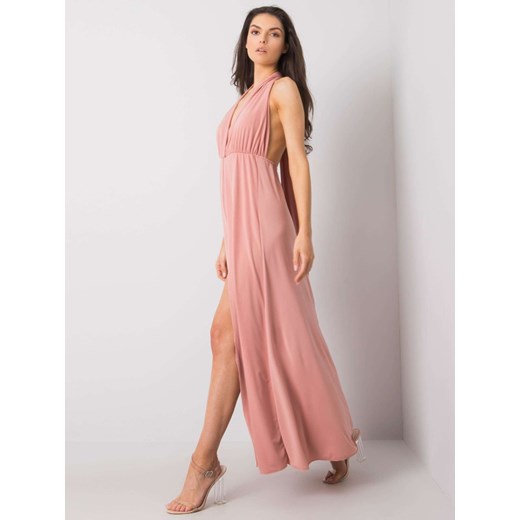 Różowa długa sukienka Leona Promese Uniwersalny Promese