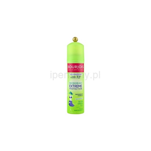 Bourjois Déodorant wodoodporny antyperspirant 72 godz. (Extreme Protection, Iced Green Tea) 150 ml
