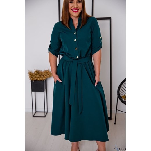 Zielona Sukienka RAVELA Plus Size 46 TONO