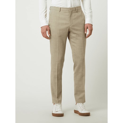 Spodnie do garnituru o kroju slim fit z dodatkiem lnu model ‘Oasis’ Selected Homme 46 promocja Peek&Cloppenburg 