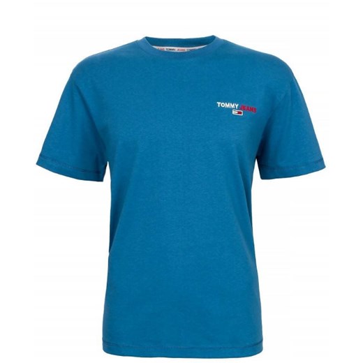 Tommy Hilfiger T-shirt Męski Regular Fit Blue ze sklepu dewear.pl w kategorii T-shirty męskie - zdjęcie 113612935