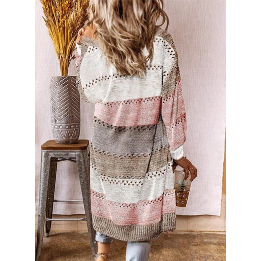 Sweter damski Cikelly wielokolorowy z dekoltem w serek 