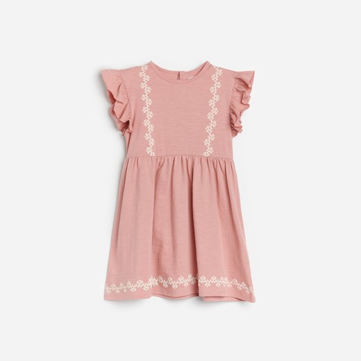 Reserved - Bawełniana sukienka z nadrukiem - Różowy Reserved 80 Reserved