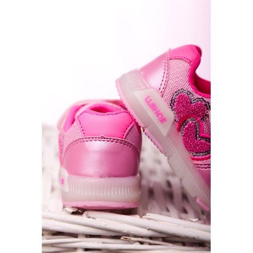 Różowe buty sportowe na rzepy Casu X506A Casu 24 Casu.pl