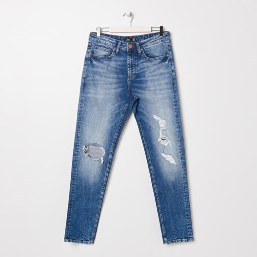 Sinsay - Spodnie jeansowe slim fit - Niebieski Sinsay 34 Sinsay