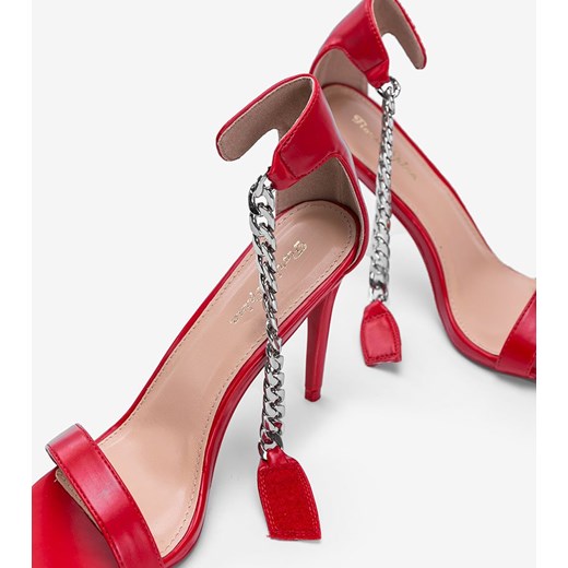 Czerwone sandały na szpilce Trenndy 39 gemre
