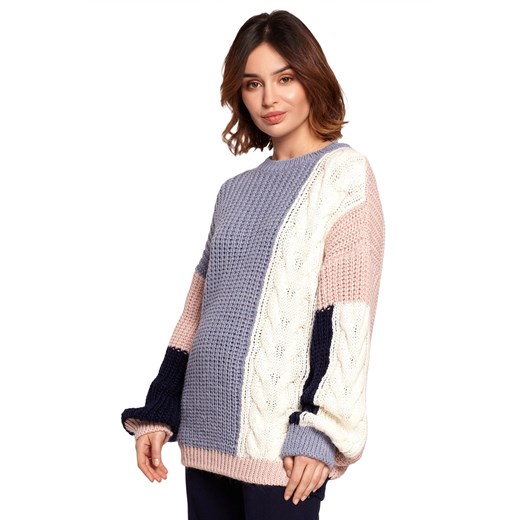 BK066 Sweter wielokolorowy - model 3 Be Knit L/XL Świat Bielizny