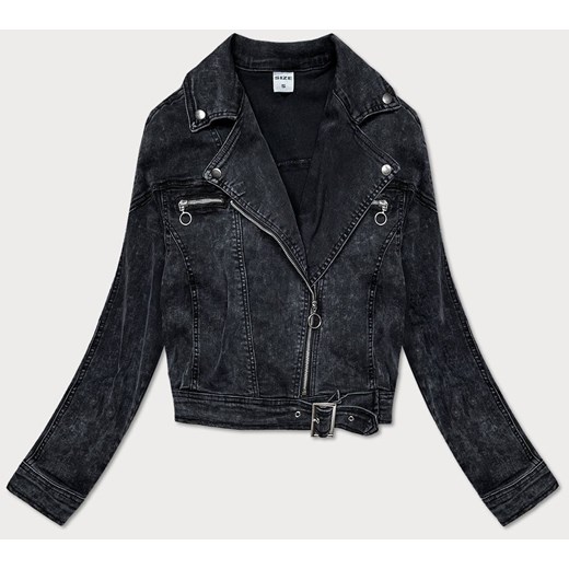 Jeansowa damska kurtka oversize czarna (5721K) ze sklepu goodlookin.pl w kategorii Kurtki damskie - zdjęcie 113717798