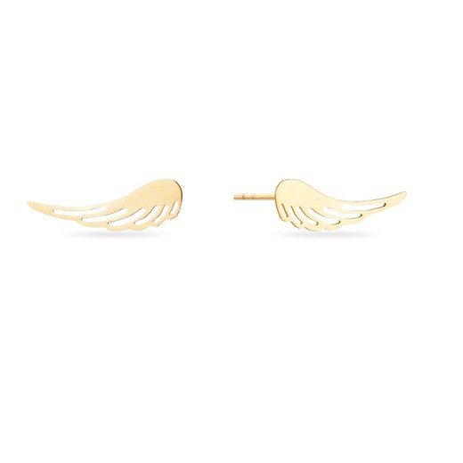 Złote kobiece kolczyki 333 skrzydła anioła Viadem VIADEM