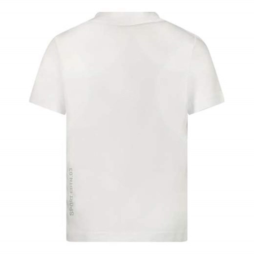 T-shirt chłopięce Dsquared2 biały z krótkimi rękawami w nadruki 
