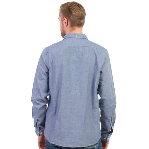 Markowa niebieska koszula z kropeczki blackroom-pl szary koszule
