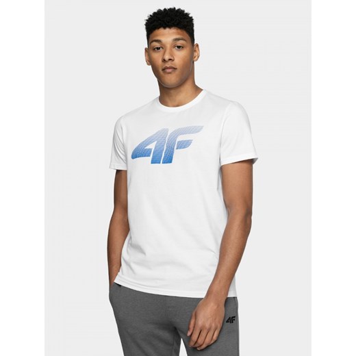 4F Koszulka Męska Bawełniana T-Shirt Sportowy Biały M darcet