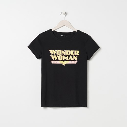 Sinsay - Koszulka z napisem Wonder Woman - Czarny Sinsay S Sinsay