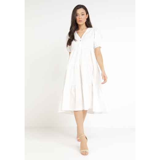 Biała Sukienka Euphishae L Born2be Odzież