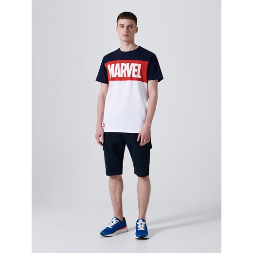 Cropp - Koszulka Marvel - Granatowy Cropp S Cropp okazja