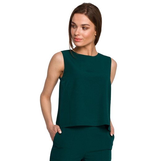 S257 Bluzka bez rękawów - zielona ze sklepu Świat Bielizny w kategorii Bluzki damskie - zdjęcie 113781956