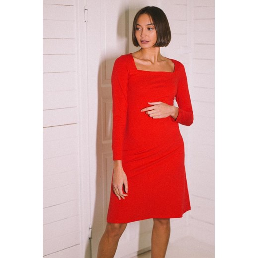 Sukienka Nadia czerwona - bawełna organiczna Volna XL VOLNA