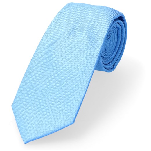Krawat Niebieski Lazurowy Gładki Arachide Dobrze Dodane Dobrze Dodane