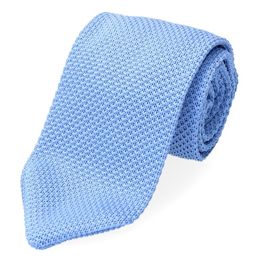 Krawat Knit - Krawat Z Dzianiny Niebieski Gładki Acido Folico Dobrze Dodane Dobrze Dodane