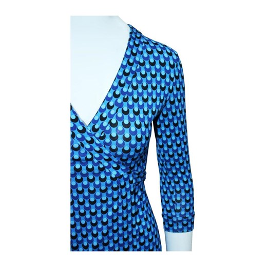 Printed Wrap Dress -Pre Owned Condition Very Good Diane Von Furstenberg Vintage 2XS wyprzedaż showroom.pl