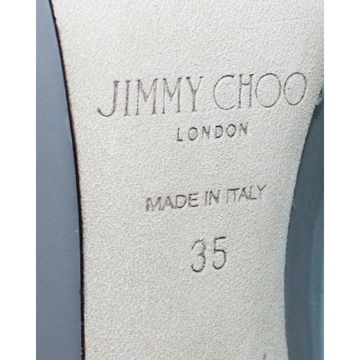 Jimmy Choo Vintage czółenka niebieskie bez zapięcia skórzane na szpilce eleganckie 
