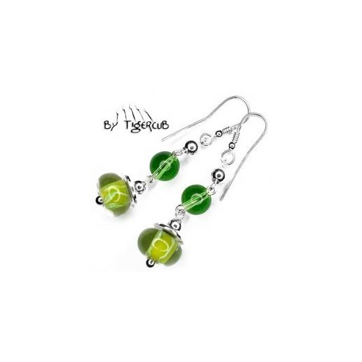 Biżuteria - Kolczyki - Zielone Jabłuszko 