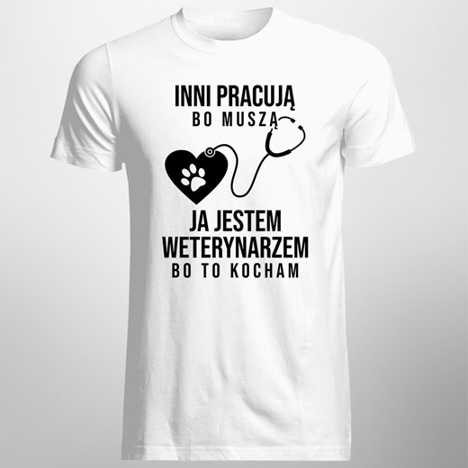 T-shirt męski biały bawełniany z krótkimi rękawami w stylu młodzieżowym