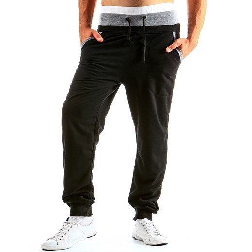 Spodnie (ux0031) - Czarny dstreet czarny bawełniane