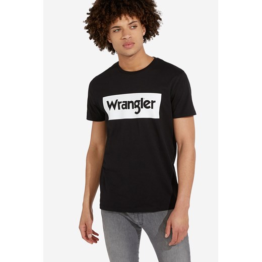 T-shirt męski Wrangler z napisem 