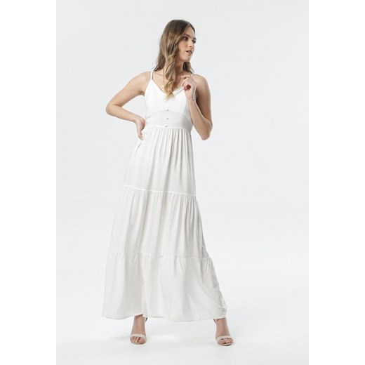 Biała Sukienka Daeimene L/XL okazyjna cena Born2be Odzież