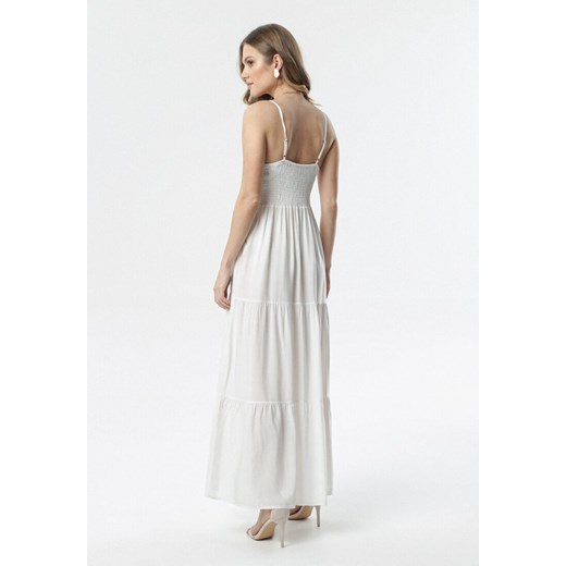 Biała Sukienka Daeimene L/XL okazja Born2be Odzież