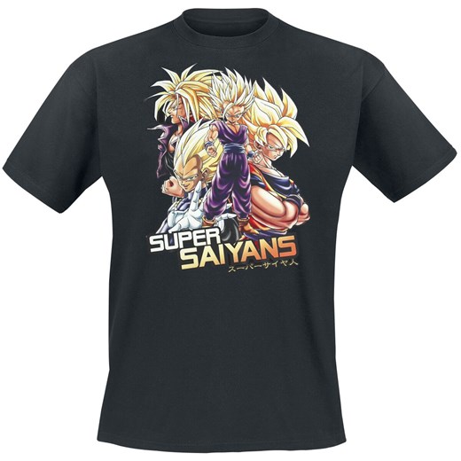 Dragon Ball - DBZ - Saiyans - T-Shirt - czarny XS EMP