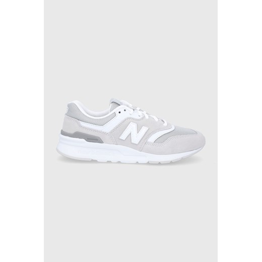 Buty sportowe damskie New Balance w stylu casual sznurowane płaskie skórzane
