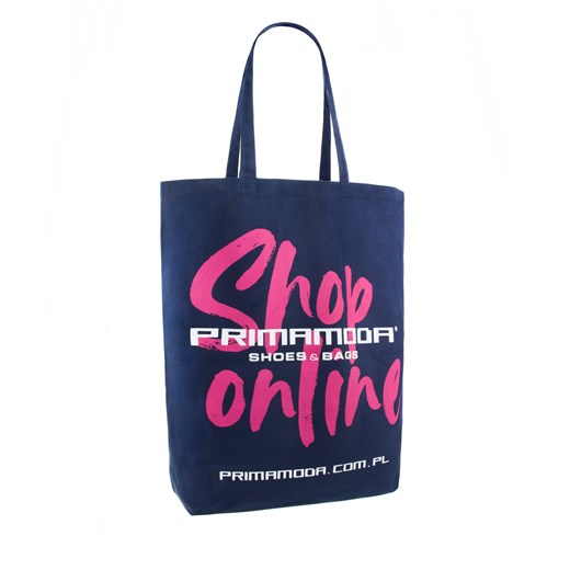 Granatowa torba shopper bag z modnym napisem ABBAZIA Primamoda  okazja Primamoda
