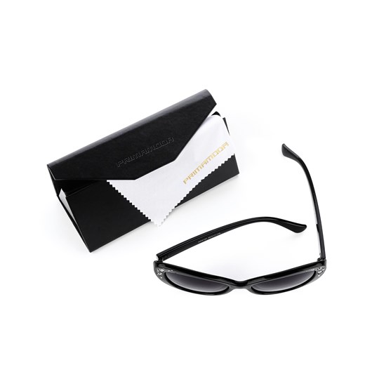 Okulary przeciwsłoneczne w kolorze czarnym z ozdobnymi kamyczkami ARABA Primamoda  wyprzedaż Primamoda