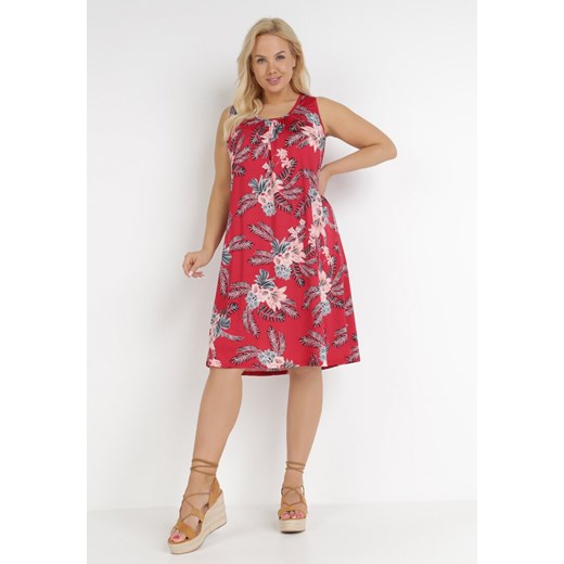 Czerwona Sukienka Thanohsa L/XL Born2be Odzież
