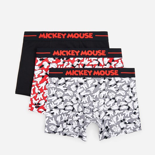 Reserved - Dzianinowe bokserki Mickey Mouse 3 pack - Czarny Reserved M okazja Reserved
