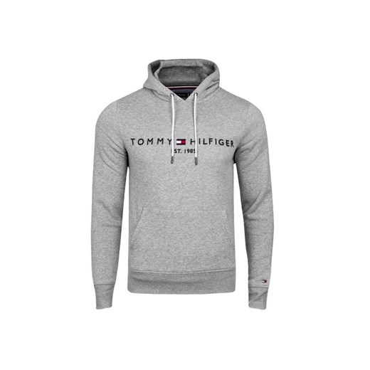 TOMMY HILFIGER BLUZA MĘSKA OCIEPLANA Z KAPTUREM CORE TOMMY LOGO HOODY GREY MW0MW10752 501 Tommy Hilfiger XXL wyprzedaż messimo