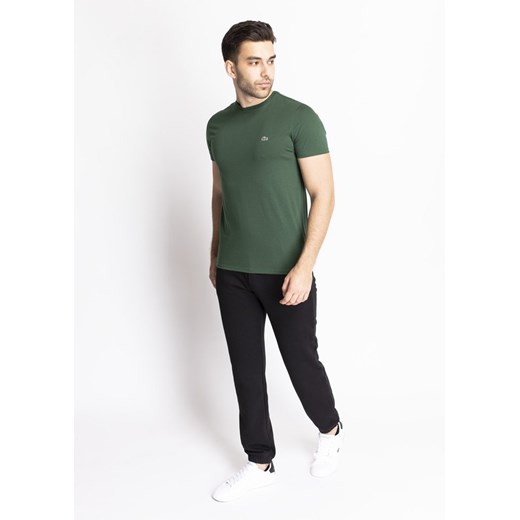 Zielony t-shirt męski Lacoste z krótkim rękawem 