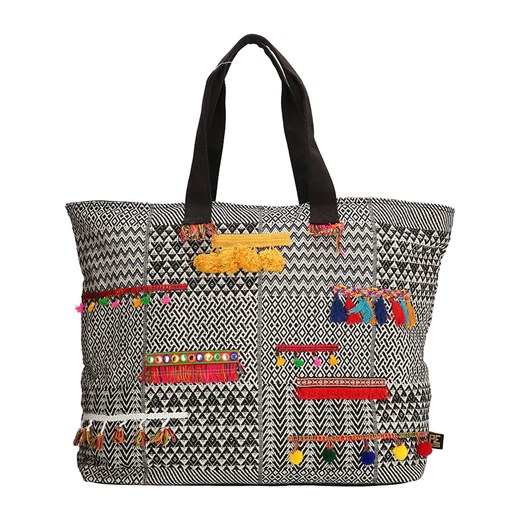 Shopper bag w kolorze szarym - 69 x 45 x 15 cm Pe Florence onesize okazja Limango Polska
