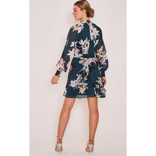 Sukienka w kolorze zielonym ze wzorem Zibi London XXL wyprzedaż Limango Polska