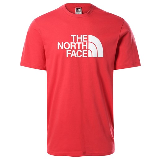 T-shirt męski The North Face z krótkimi rękawami czerwony bawełniany 