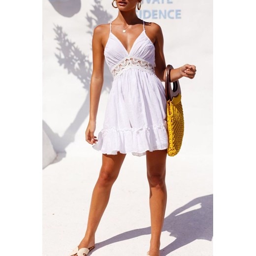 Sukienka SENIDA WHITE M promocja Ivet Shop
