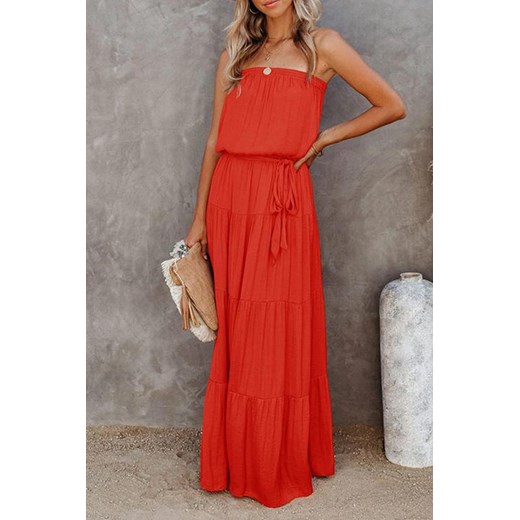 Sukienka KUBANA RED S okazyjna cena Ivet Shop