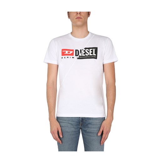 Biały t-shirt męski Diesel 