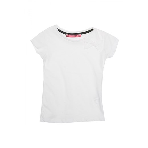 T-shirt with bow terranova bialy t-shirty