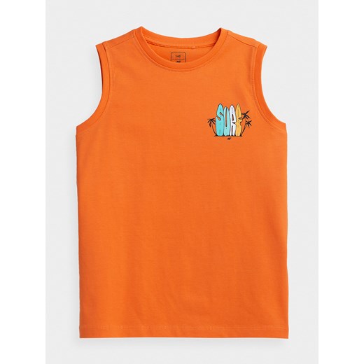 Pomarańczowa t-shirt chłopięce 4F 