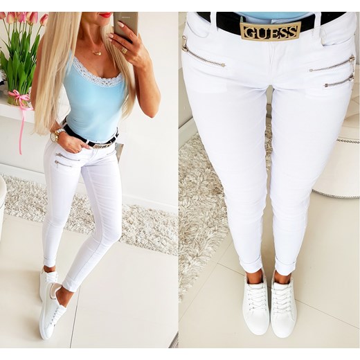 Spodnie White ZIP Iwette Fashion XL Iwette Fashion